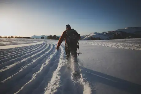 Simon Beck making snow art on Powder Mountain 