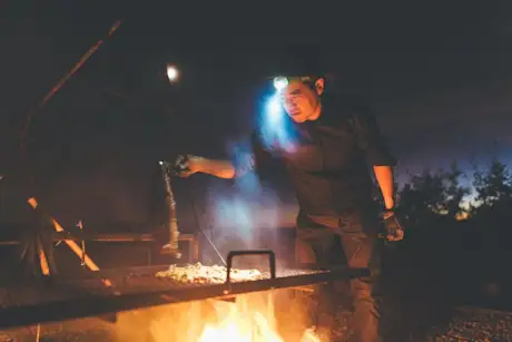 Chef Haru cooking a special meal for dinner 
