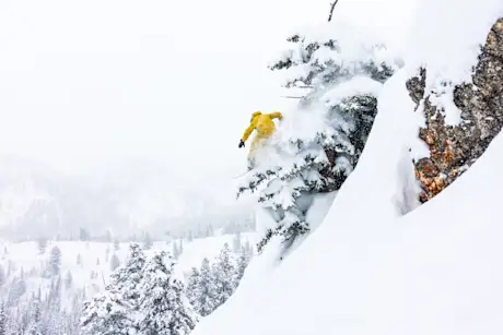 Snowboarding on Powder Mountain 
