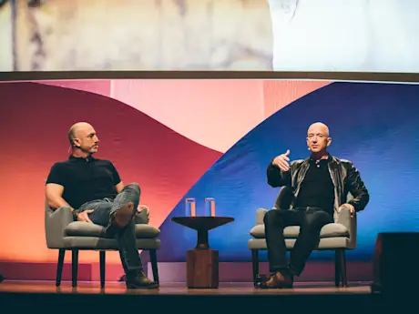 Jeff Bezos and Mark Bezos at Summit LA17