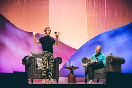 Brian Grazer and Tim Ferriss at Summit LA17