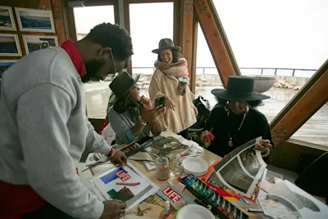 Artist Nina Chanel Abney at Powder Mountain 