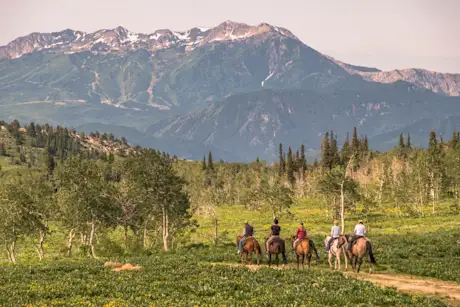 Horseback riding on Powder Mountain 