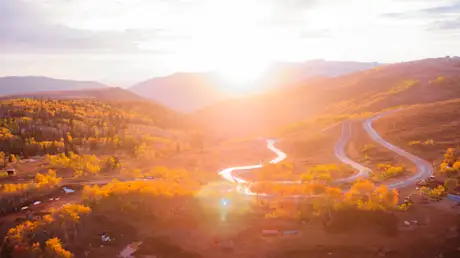 Magnificent view of the sunset 