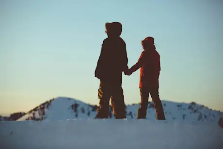 Watching the sunset on Powder Mountain 