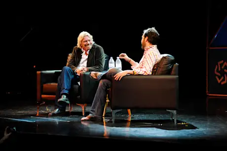 Richard Branson and Chris Sacca at Summit at Sea 2011 